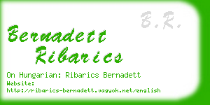 bernadett ribarics business card